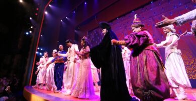 10 Aladdin Company at Reopening Curtain Call photo by Curtis Brown