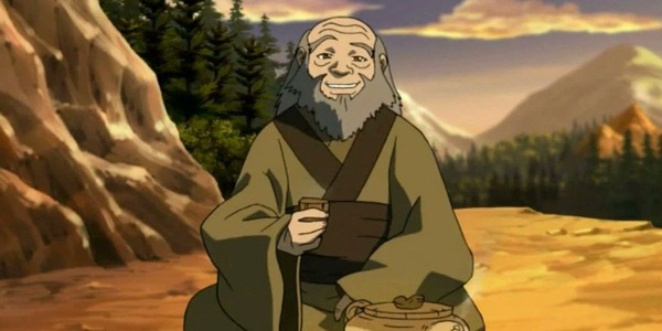 Iroh pije herbatę w Avatar: The Last Airbender.
