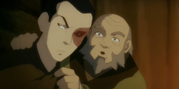 Zuko i Iroh rozmawiają razem w Avatar: The Last Airbender.
