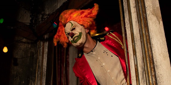 Jack the clown w hhn icons: uchwycony nawiedzony labirynt w Universal Studios orlando Halloween horror nights