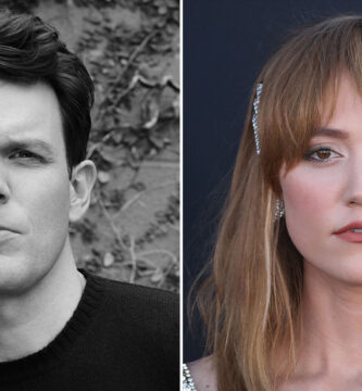 Jake Lacy and Maika Monroe