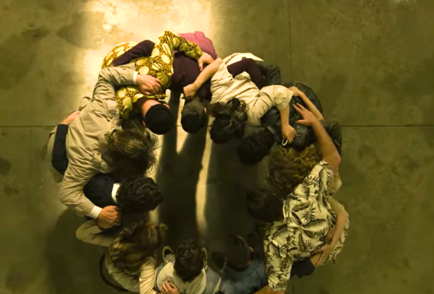 Money Heist group hug tighter