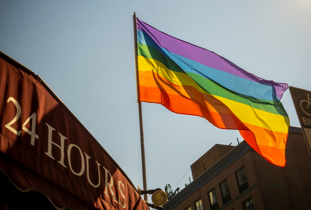 Pride month rainbow flag