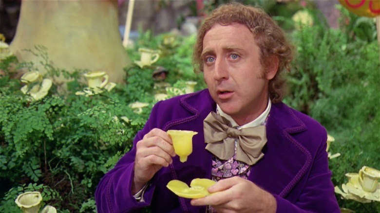 gene wilder with flower tea cup