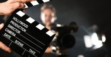 Hollywood clapperboard