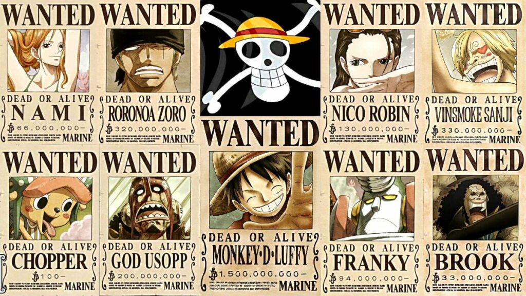 straw hat pirates bounty