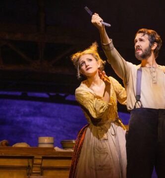 Annaleigh Ashford and Josh Groban in the 2023 Broadway production of SWEENEY TODD Photo by Matthew Murphy and Evan Zimmerman